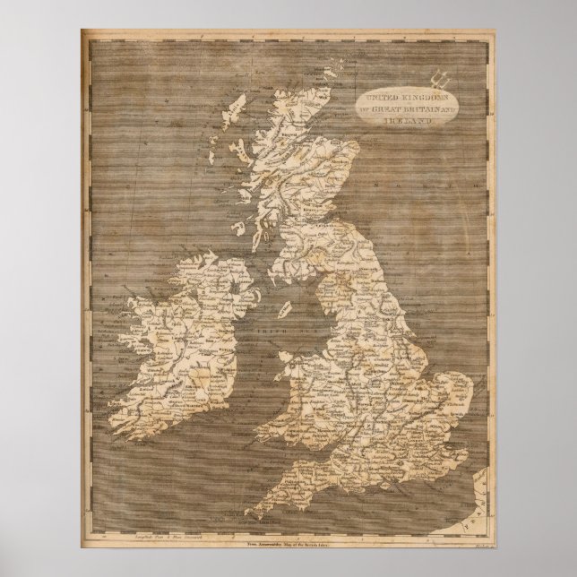 United Kingdom Map von Arrowsmith Poster (Vorne)