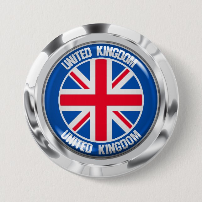 United Kingdom Round Emblem Button (Vorderseite)