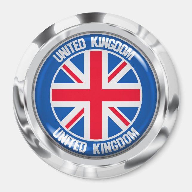 United Kingdom Round Emblem Magnet (Vorne)