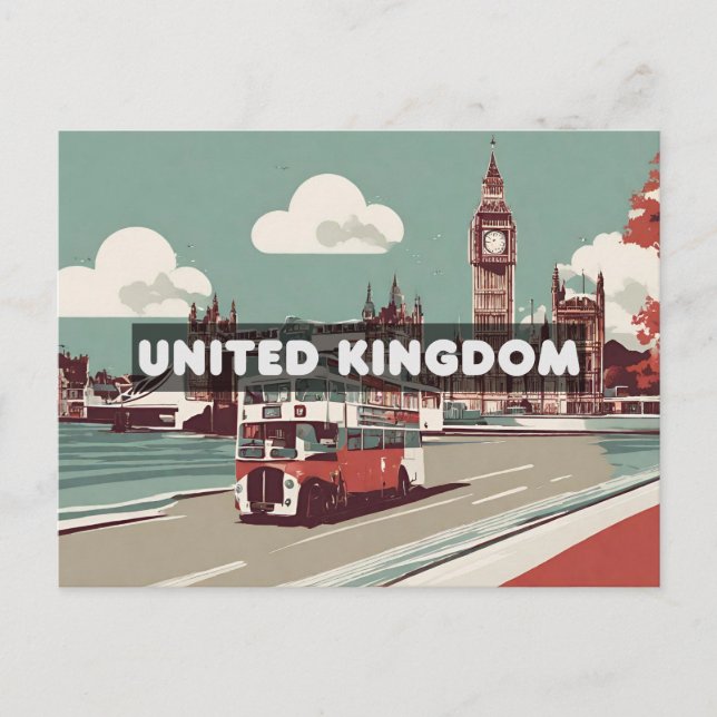 United Kingdom Travel London Postcard Postkarte (Vorderseite)