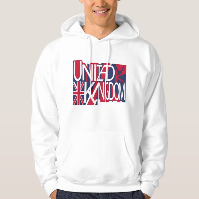 United Kingdom UK flag BY MASANSER PIXELAT Hoodie (Vorderseite)