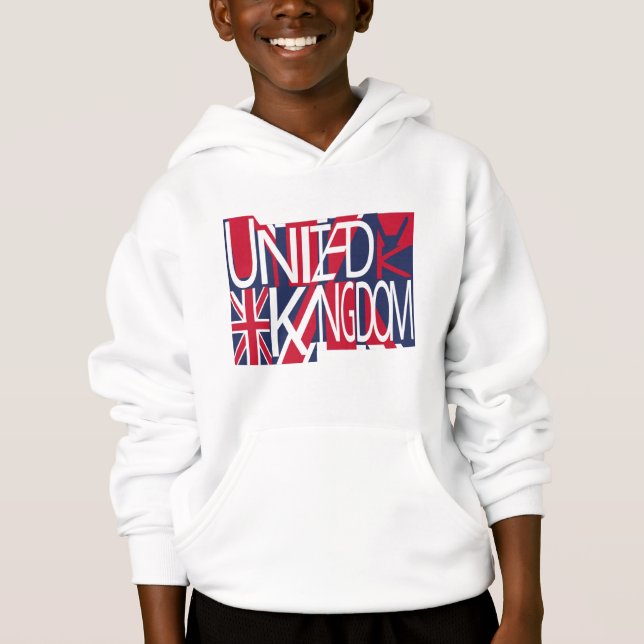 United Kingdom UK flag BY MASANSER PIXELAT Hoodie (Vorderseite)