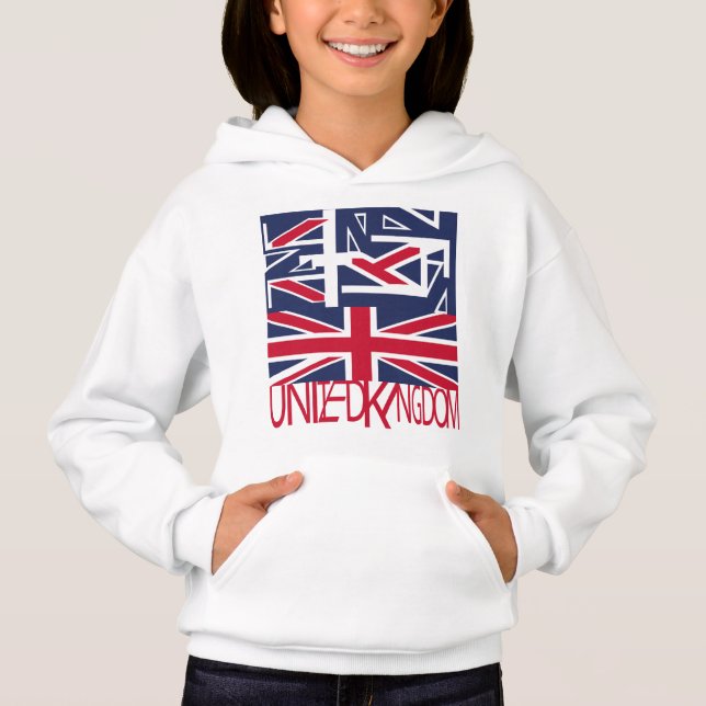 United Kingdom UK flag BY MASANSER PIXELAT Hoodie (Vorderseite)