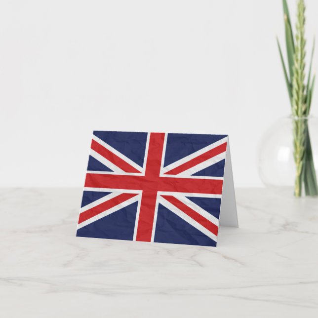 United Kingdom Union Jack Flag Note Card Karte (Vorderseite)