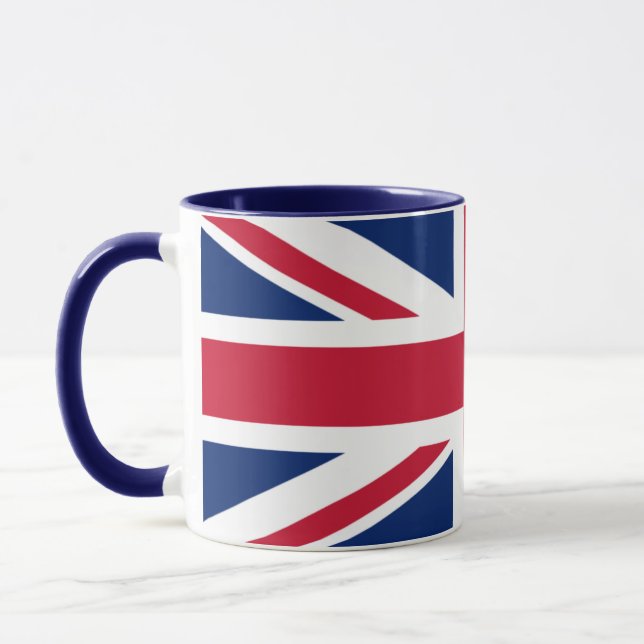 United Kingdom Union Jack Flag Personalized Mug Tasse (Links)