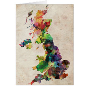 United Kingdom Wassercolor Map