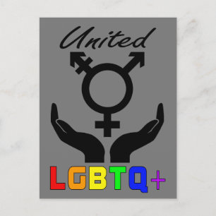 United LGBTQ+ LGBTQ+ Pride Postkarte