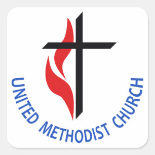 United Methodist Quadratischer Aufkleber