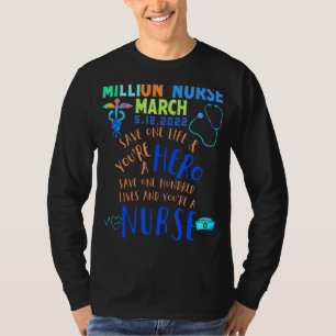 United Nurses März Million Nurse März 12. Mai 2022 T-Shirt