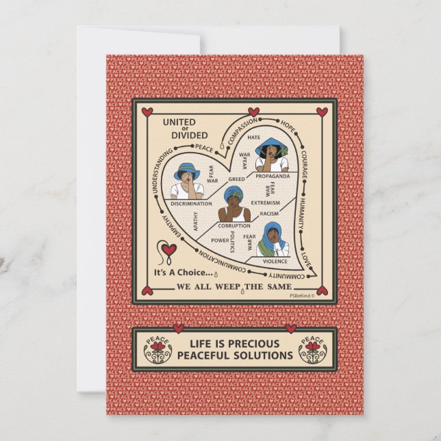 United or dividiert_b_flat Card 5"x7" Ankündigung (Vorderseite)