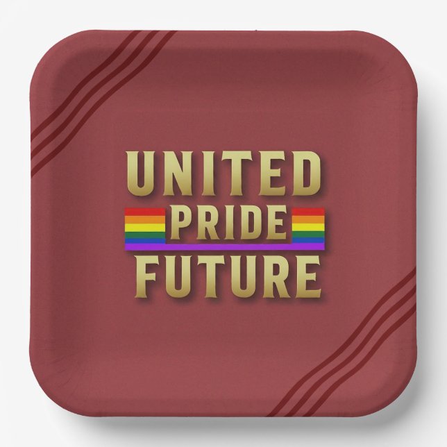United Pride Future Paper Plate Pappteller (Vorderseite)