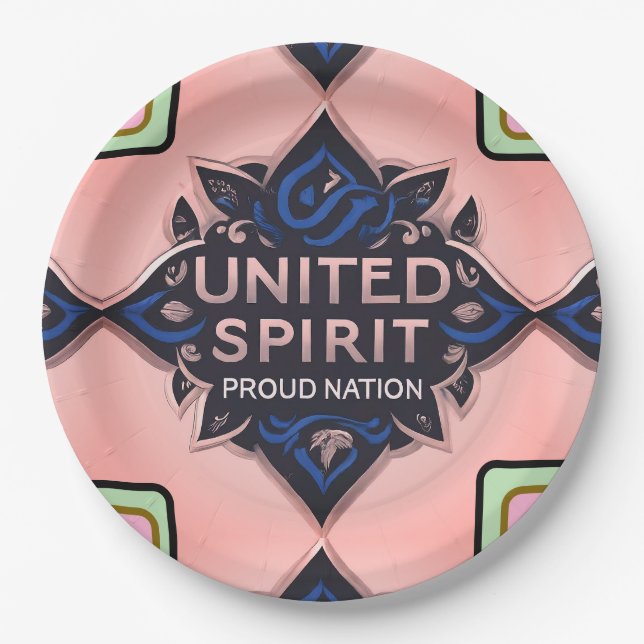 United Spirit Proud Nation Paper Plate Pappteller (Vorderseite)