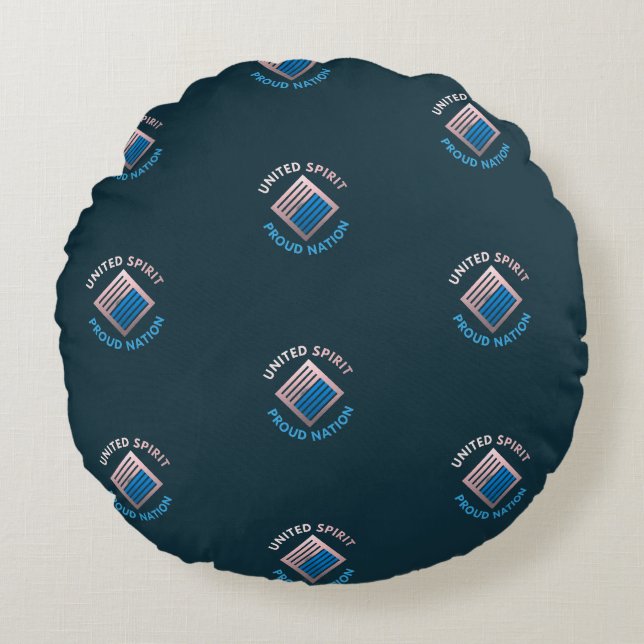 United Spirit Proud Nation Rundes Kissen (Vorderseite)
