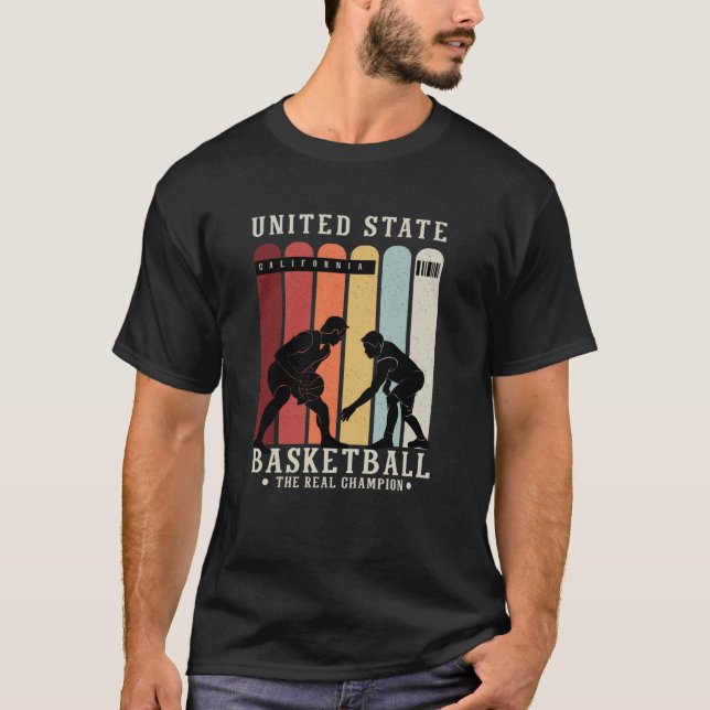 United Staat Basketball der echte Champion T-Shirt (Vorderseite)