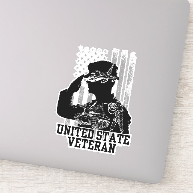 United Staat Veteran Aufkleber (Detail)