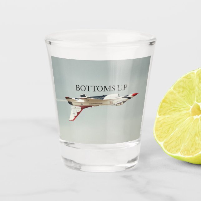 United Staaten Air Force Thunderbird F-16 Schnapsglas (Vorderseite)