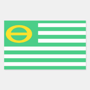 United Staaten America Ökologie Green Flag Rechteckiger Aufkleber