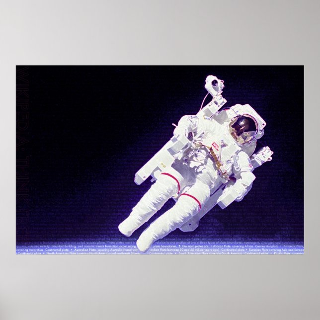 United Staaten Astronaut Poster (Vorne)
