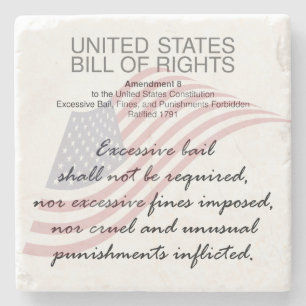 United Staaten Bill of Rights. Achte Änderung Steinuntersetzer