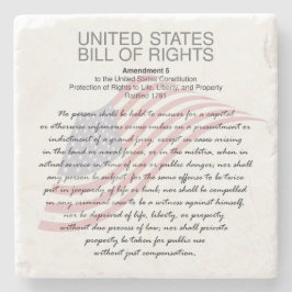 United Staaten Bill of Rights. Fünfter Änderungsan Steinuntersetzer