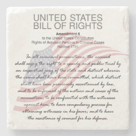 United Staaten Bill of Rights. Sechste Änderung Steinuntersetzer