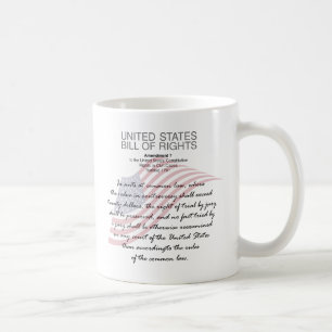 United Staaten Bill of Rights. Siebte Änderung Kaffeetasse