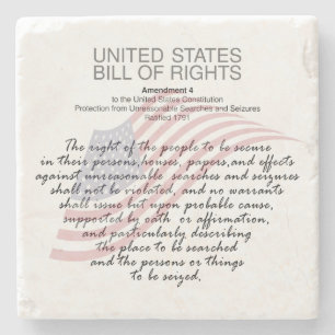 United Staaten Bill of Rights. Vierte Änderung Steinuntersetzer