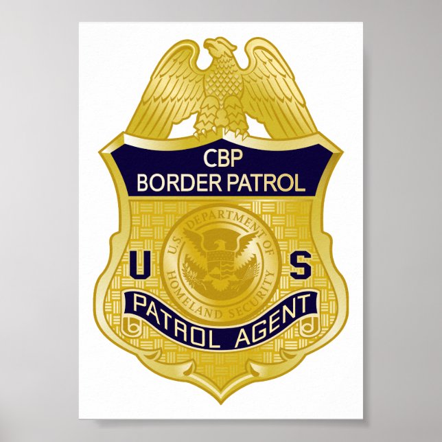 United Staaten Border Patrol Abzeichen Immigration Poster (Vorne)