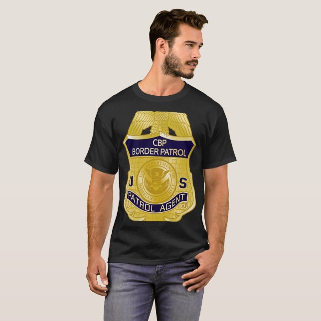 United Staaten Border Patrol Abzeichen Immigration T-Shirt (Vorne ganz)