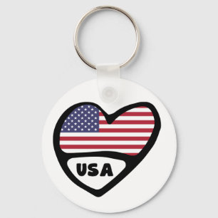 United Staaten Country Code Flag Herd Keyring USA Schlüsselanhänger