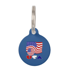 United Staaten Flag USA Soccer Ball Blue Hintergru Tiermarke