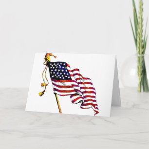 United Staaten Flag Vintag Karte