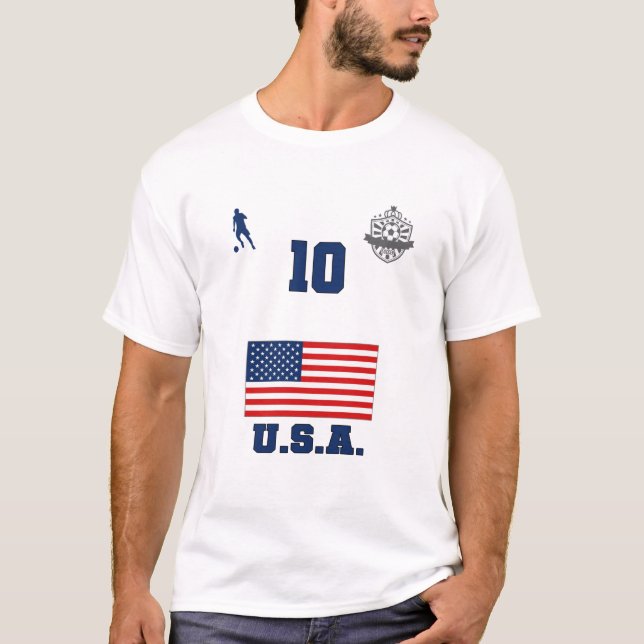 United Staaten Football Soccer Team USMNT 10 T-Shirt (Vorderseite)