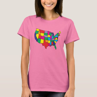 United Staaten kartografiert T - Shirt