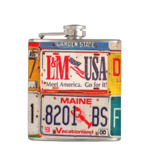 United Staaten License Teller Art America Flachmann