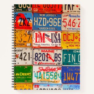 United Staaten License Teller Art America Notizbuch