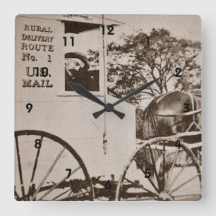United Staaten Mail Wall Clock Quadratische Wanduhr