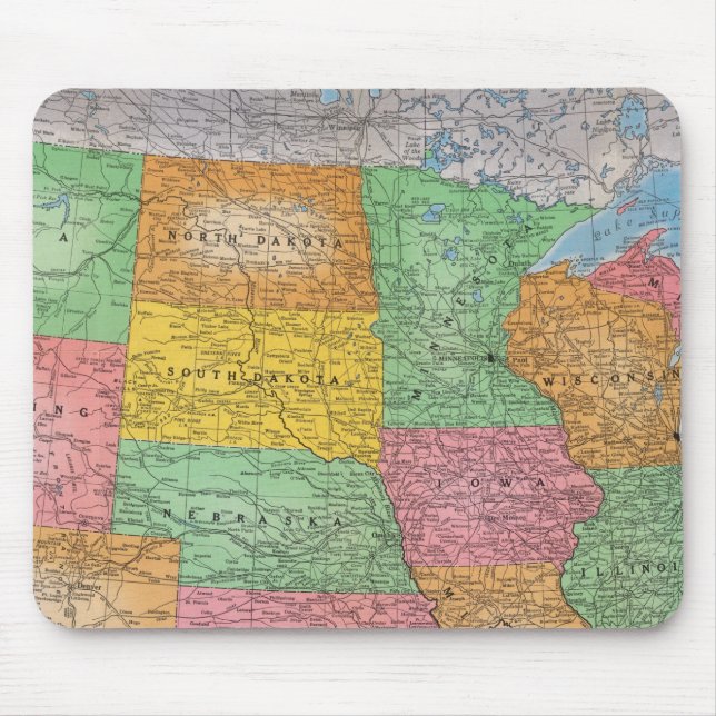 United Staaten Map 3 Mousepad (Vorne)