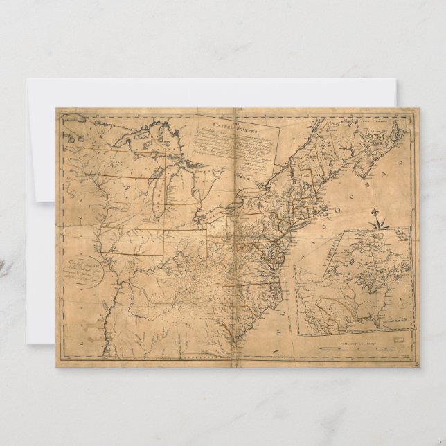 United Staaten Map gemäß Pariser Vertrag (Vorderseite)