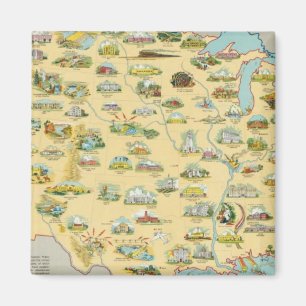 United Staaten Map Magnet
