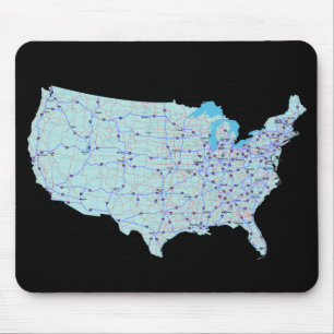United Staaten Map Mousepad