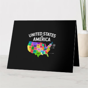 United Staaten Map T - Shirt US Reisegeschenk Karte