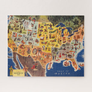 United Staaten Map - Urlaub und Spiel Puzzle
