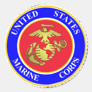United Staaten Marine Corps Runder Aufkleber