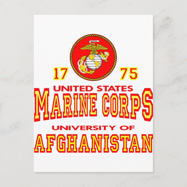 United Staaten Marine Corps University Afghanistan Postkarte (Vorderseite)