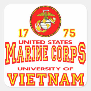 United Staaten Marine Corps University of Vietnam Quadratischer Aufkleber