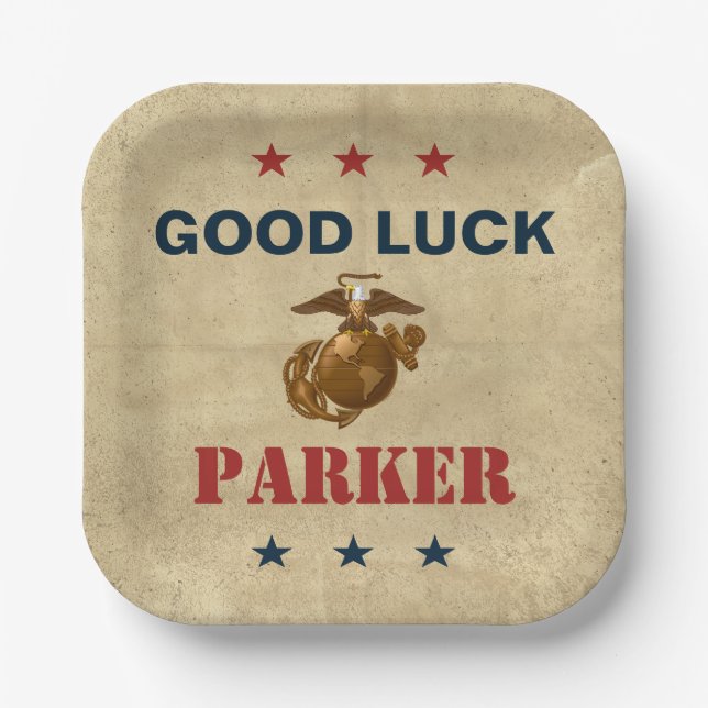 United Staaten Marines | Siegel 1 des Meereskorps Pappteller (Vorderseite)