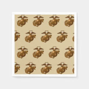 United Staaten Marines   Vollfarbige EGA - Bronze Serviette