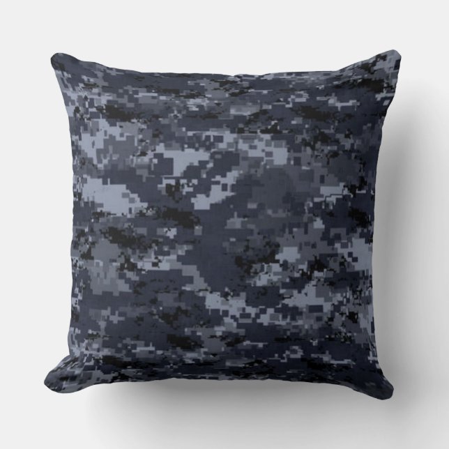 United Staaten Military Blue Camouflage Pillow Kissen (Vorderseite)