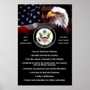 United Staaten Military VETERAN Creative Poster